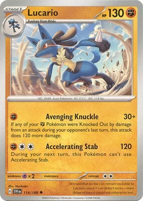 Lucario Scarlet & Violet #114