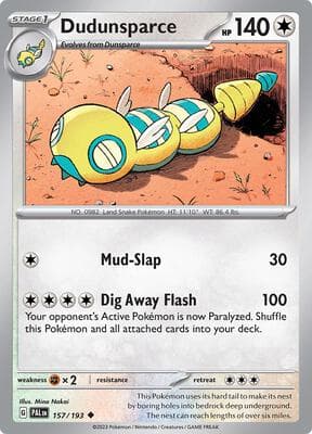 Dudunsparce Paldea Evolved #157