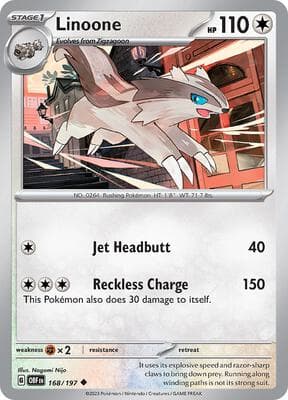 Linoone Obsidian Flames #168