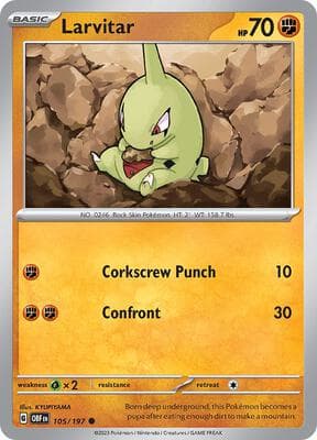 Larvitar Obsidian Flames #105
