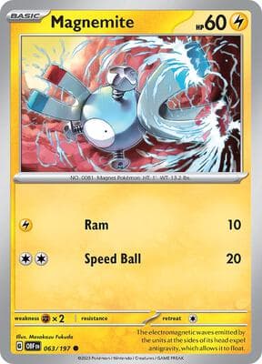 Magnemite Obsidian Flames #63