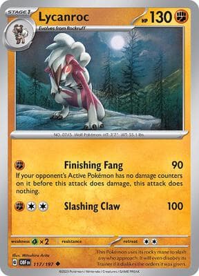 Lycanroc Obsidian Flames #117