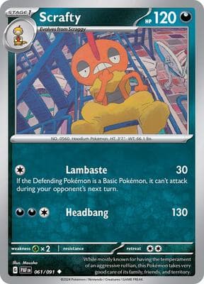 Scrafty Paldean Fates #61