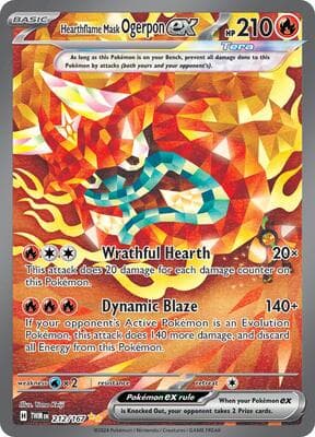 Hearthflame Mask Ogerpon ex Twilight Masquerade #212