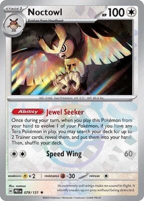 Noctowl · Master Ball Pattern Prismatic Evolutions #78