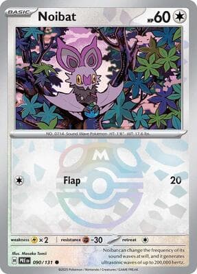 Noibat · Master Ball Pattern Prismatic Evolutions #90