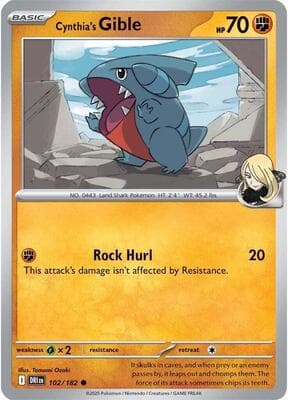 Cynthia's Gible Destined Rivals #102