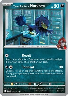 Team Rocket's Murkrow Ascended Heroes #126