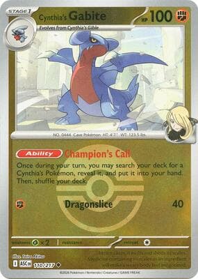 Cynthia's Gabite · Poke Ball
