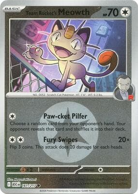 Team Rocket's Meowth · Energy Symbol Pattern
