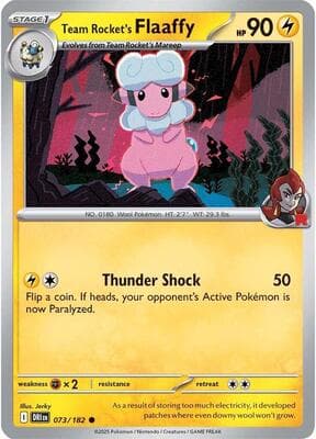 Team Rocket's Flaaffy Destined Rivals #73